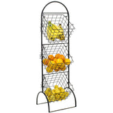 3-Tier Adjustable Market Basket Stand - Sorbus Home